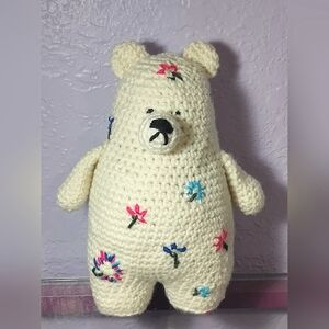 Crochet flower bear